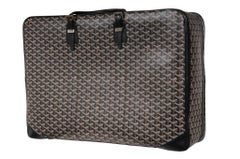 Goyard Black Goyardine Canvas Leather Majordome 60 Travel Luggage Trunk Bag