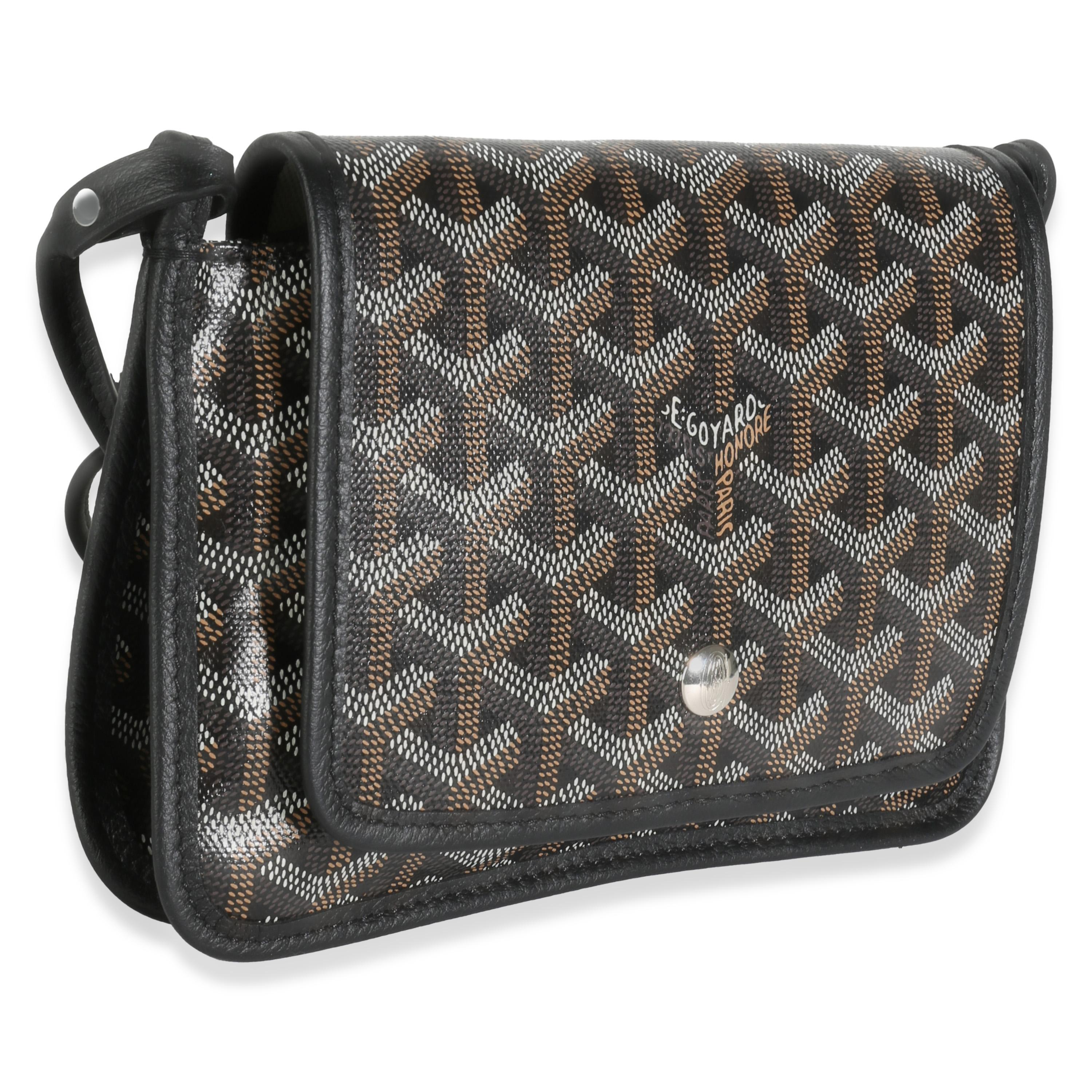 Goyard Black Goyardine Canvas Plumet Pocket Wallet In Excellent Condition In New York, NY