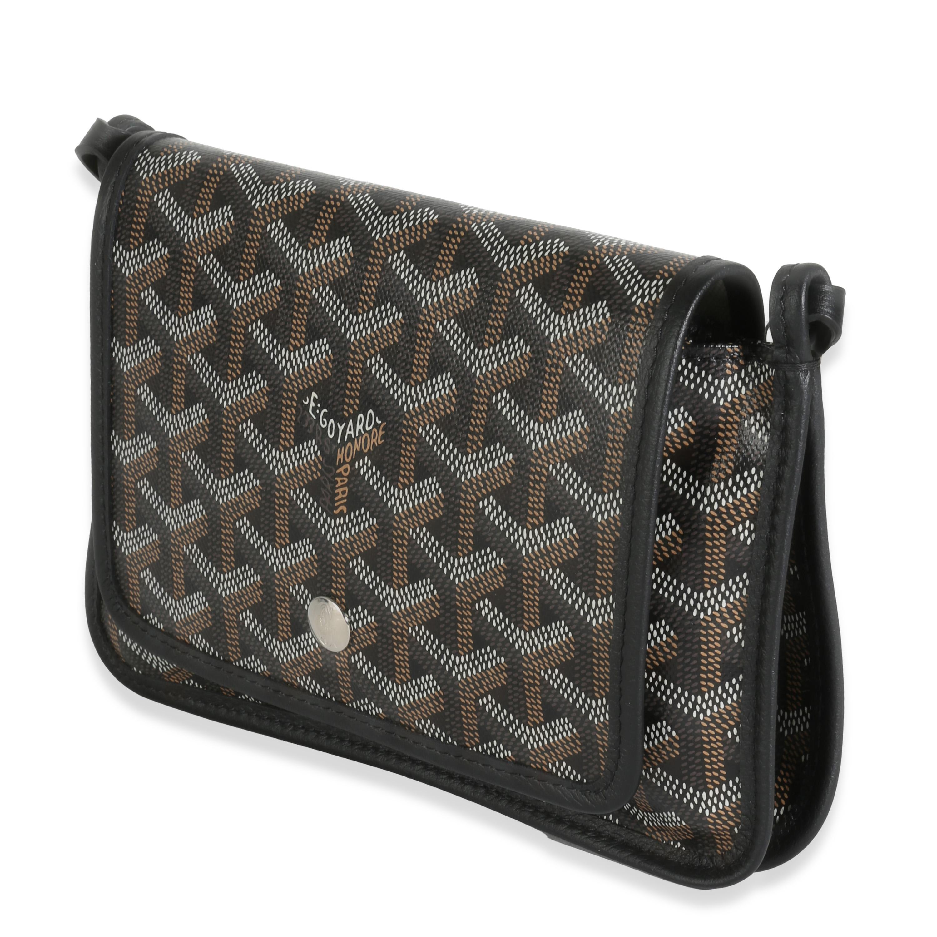 Women's or Men's Goyard Black Goyardine Canvas Plumet Pocket Wallet