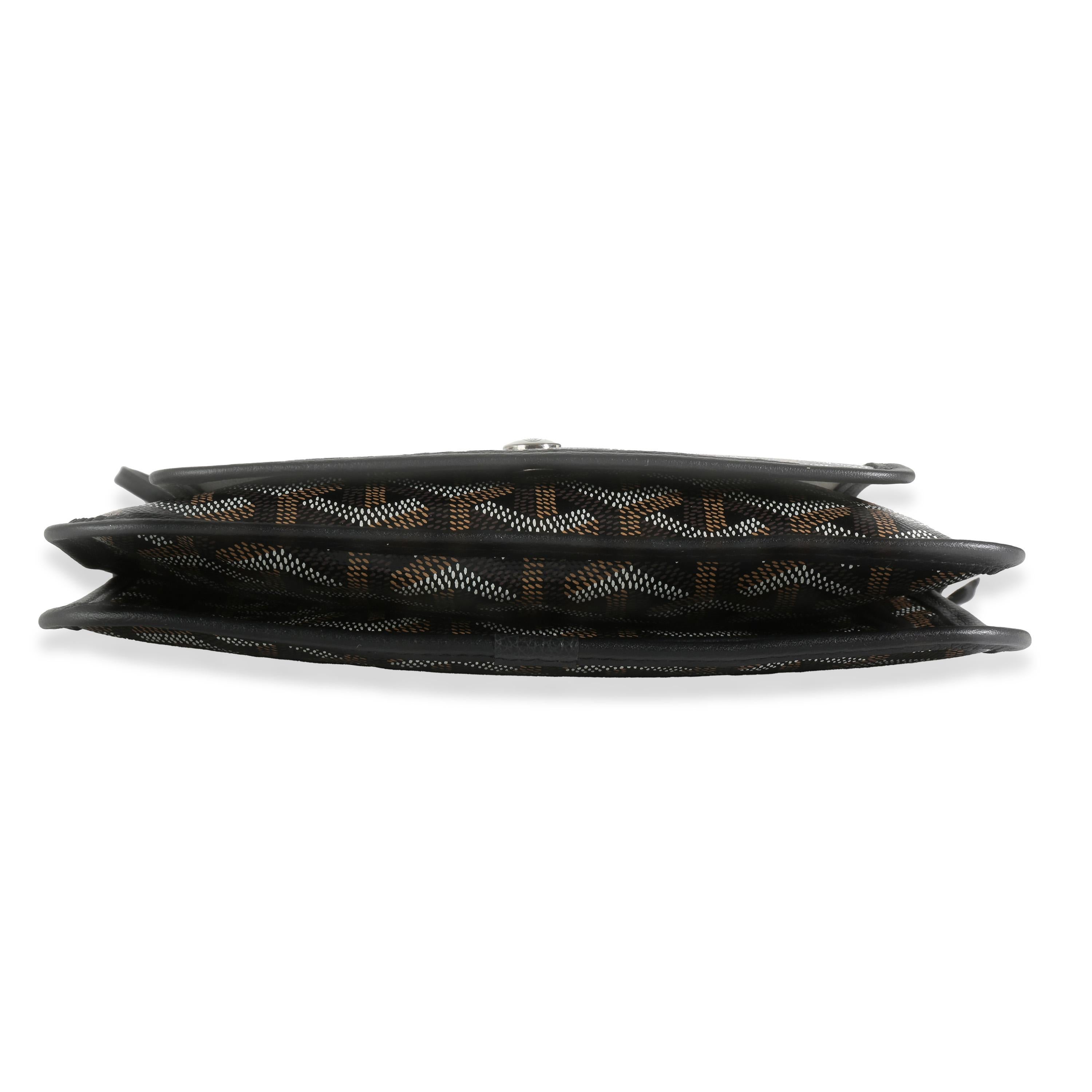 Goyard Black Goyardine Canvas Plumet Pocket Wallet 4