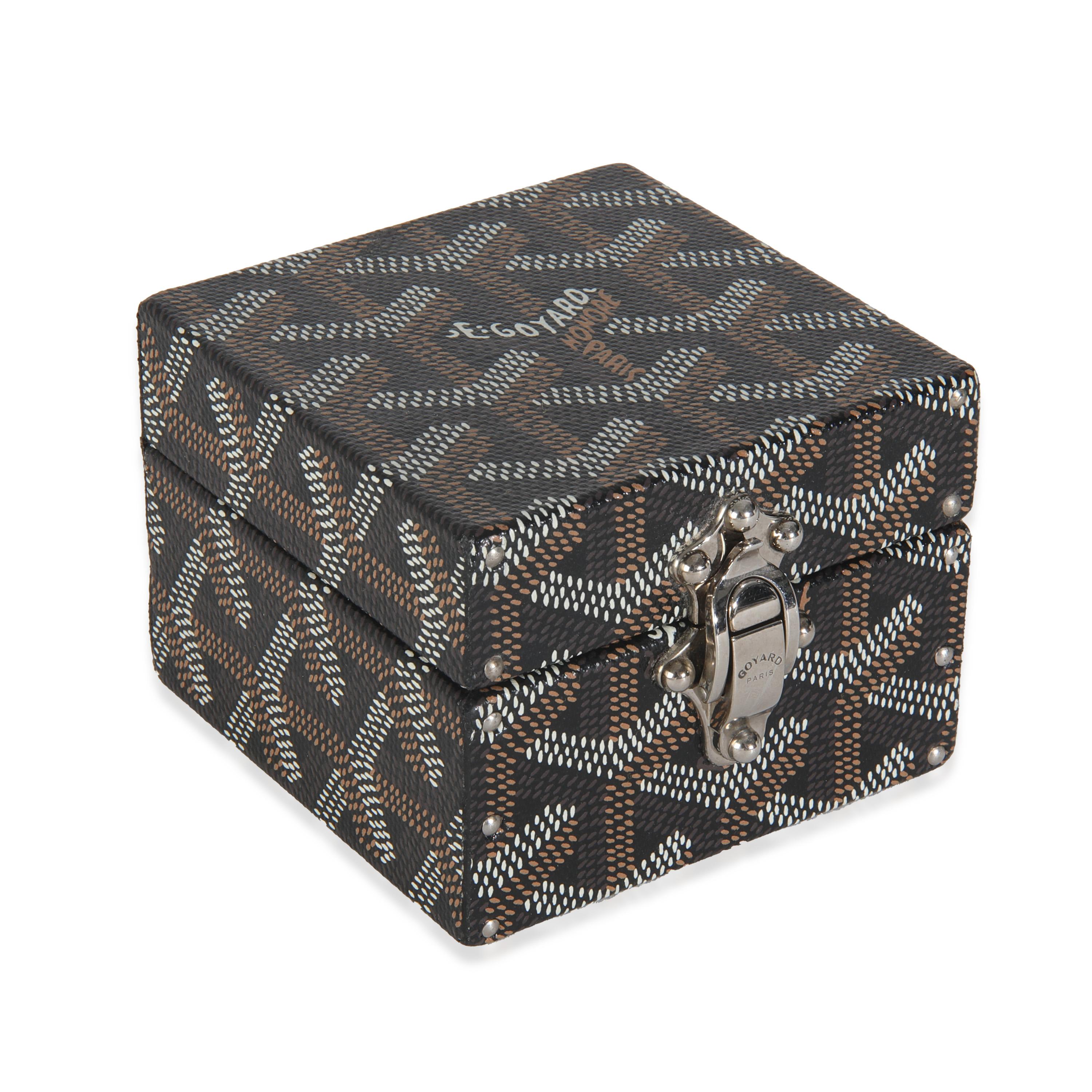 Nero Goyard Black Goyardine Canvas Regence Mini Trunk in vendita