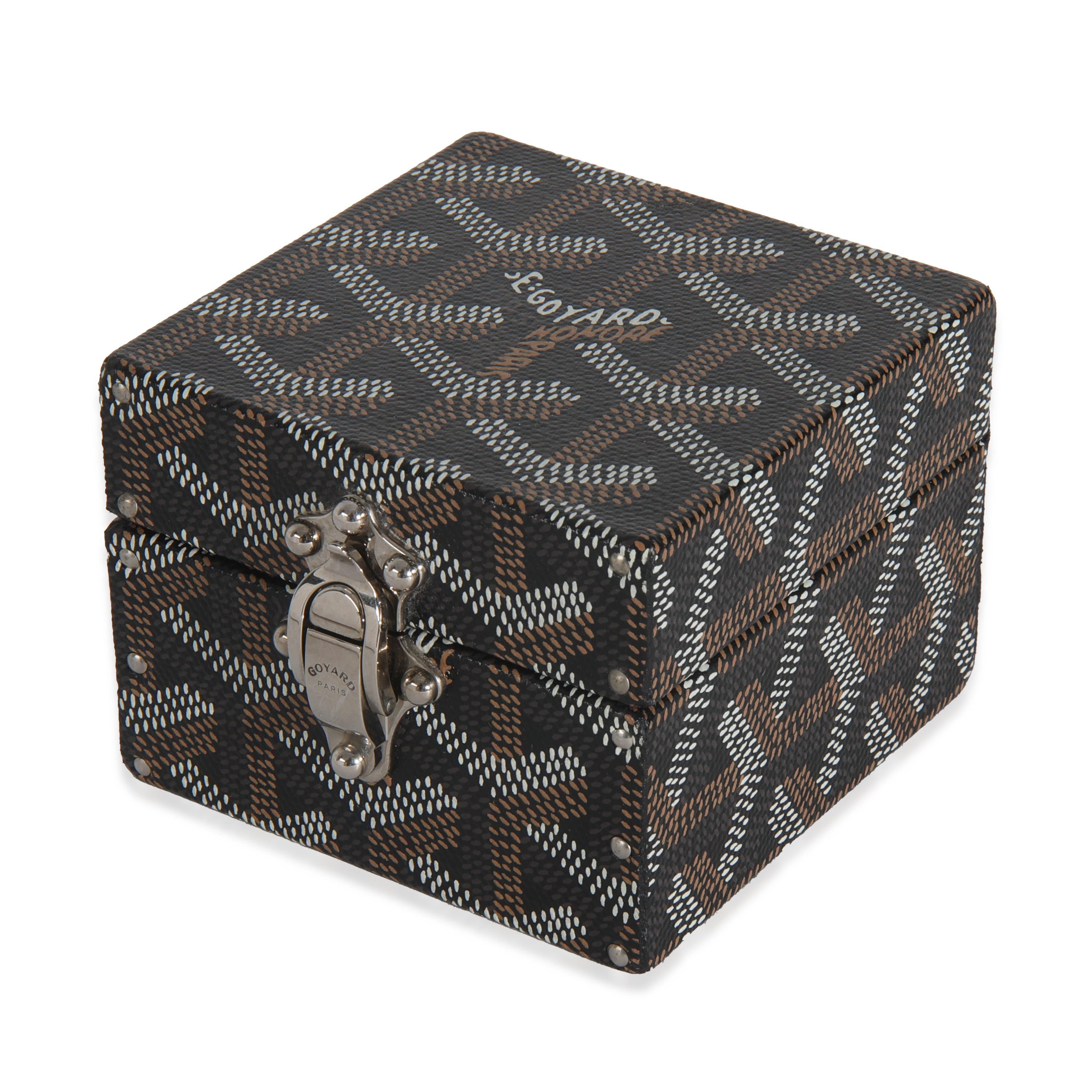 Goyard Black Goyardine Canvas Regence Mini Trunk In condizioni buone in vendita a New York, NY