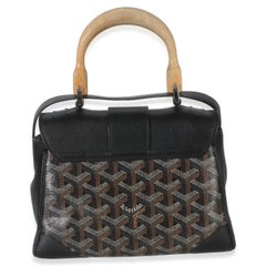 Goyard, schwarzes Goyardine-Canvas, Saigon Souple Mini