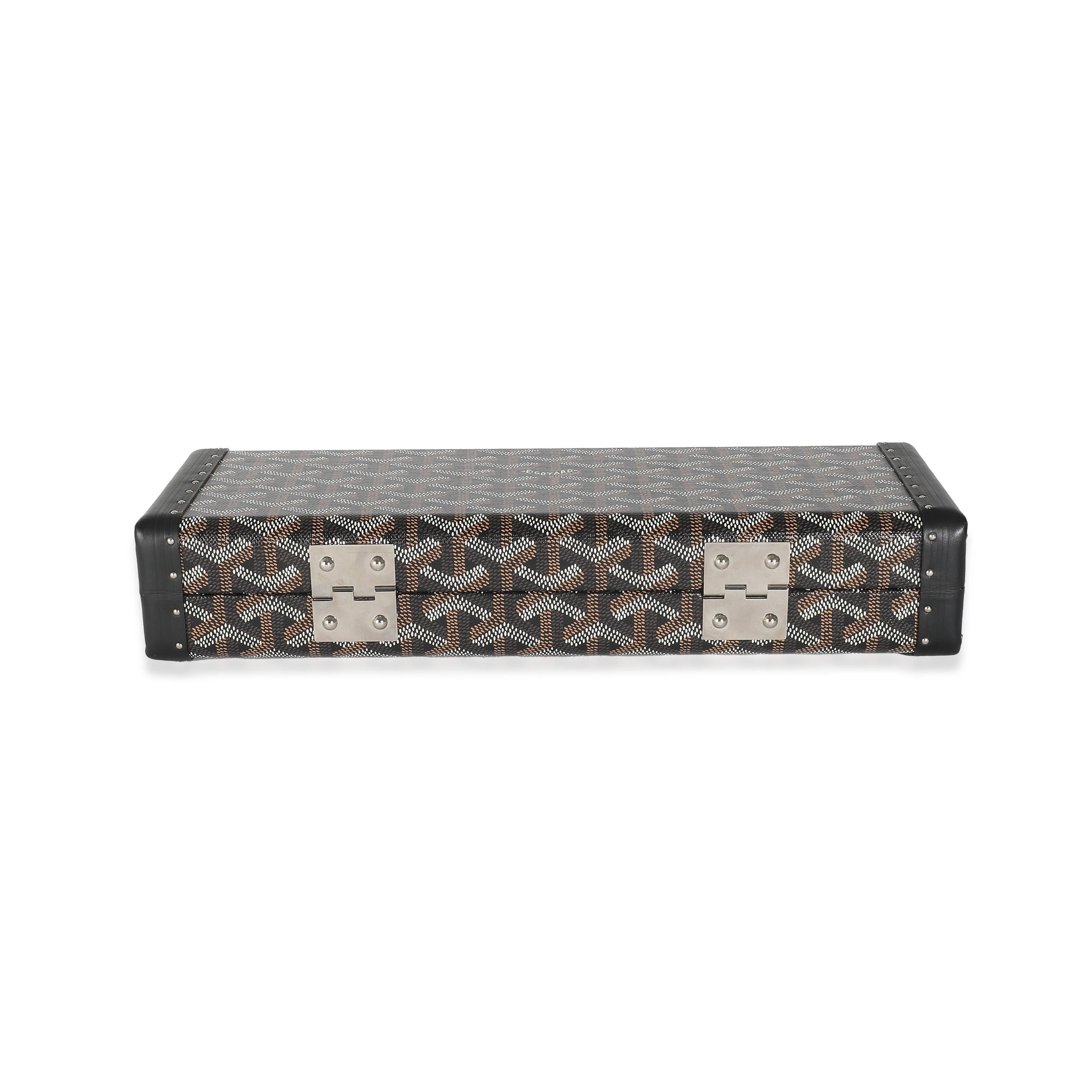 Goyard Black Goyardine Canvas Saint Honore Trunk Clutch For Sale 4