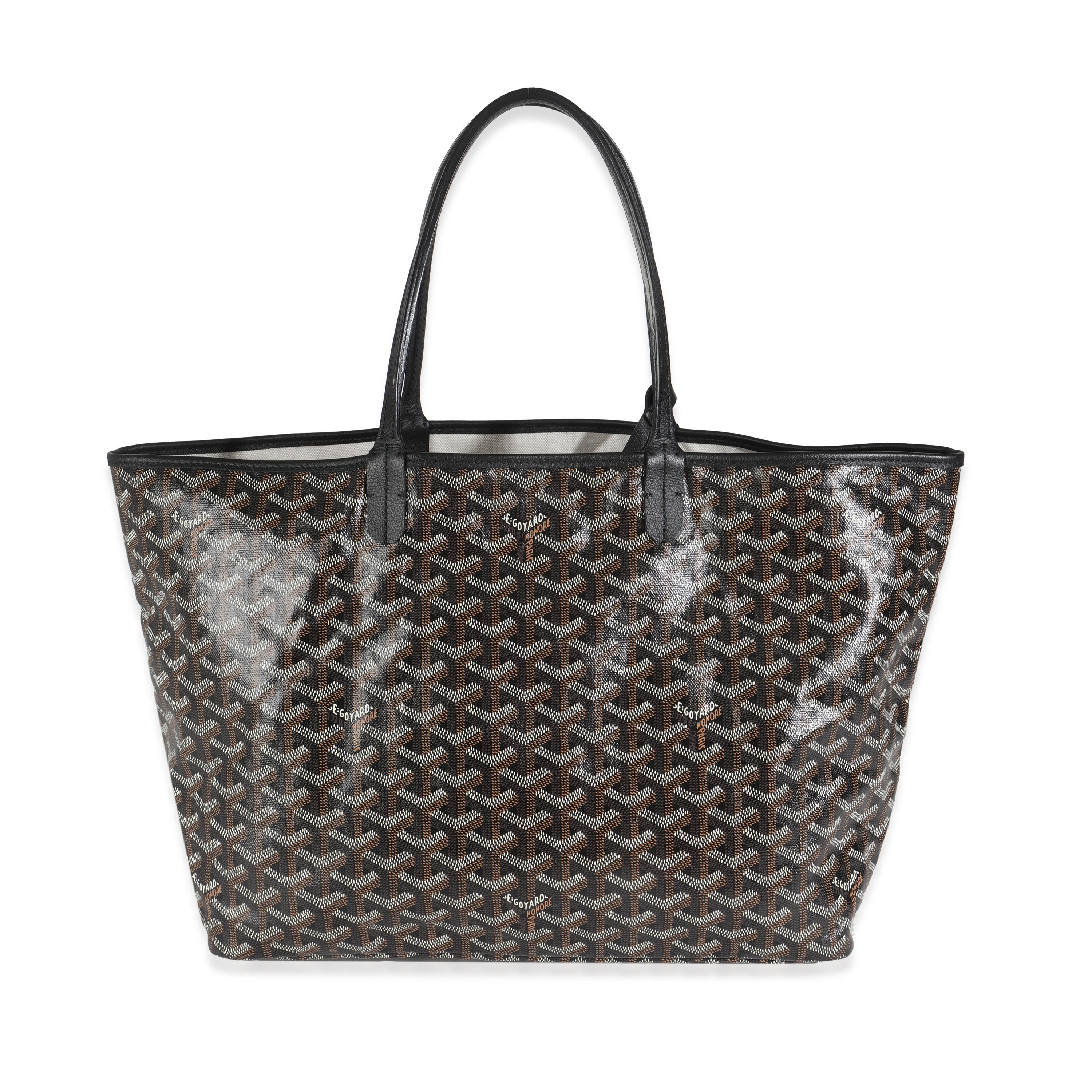 Listing Title: Goyard Black Goyardine Canvas Saint Louis PM
SKU: Z144952
Condition: Pre-owned 
Condition Description: Goyard’s signature Goyardine pattern has quietly taken over the luxury fashion scene. A heritage brand that has been around since