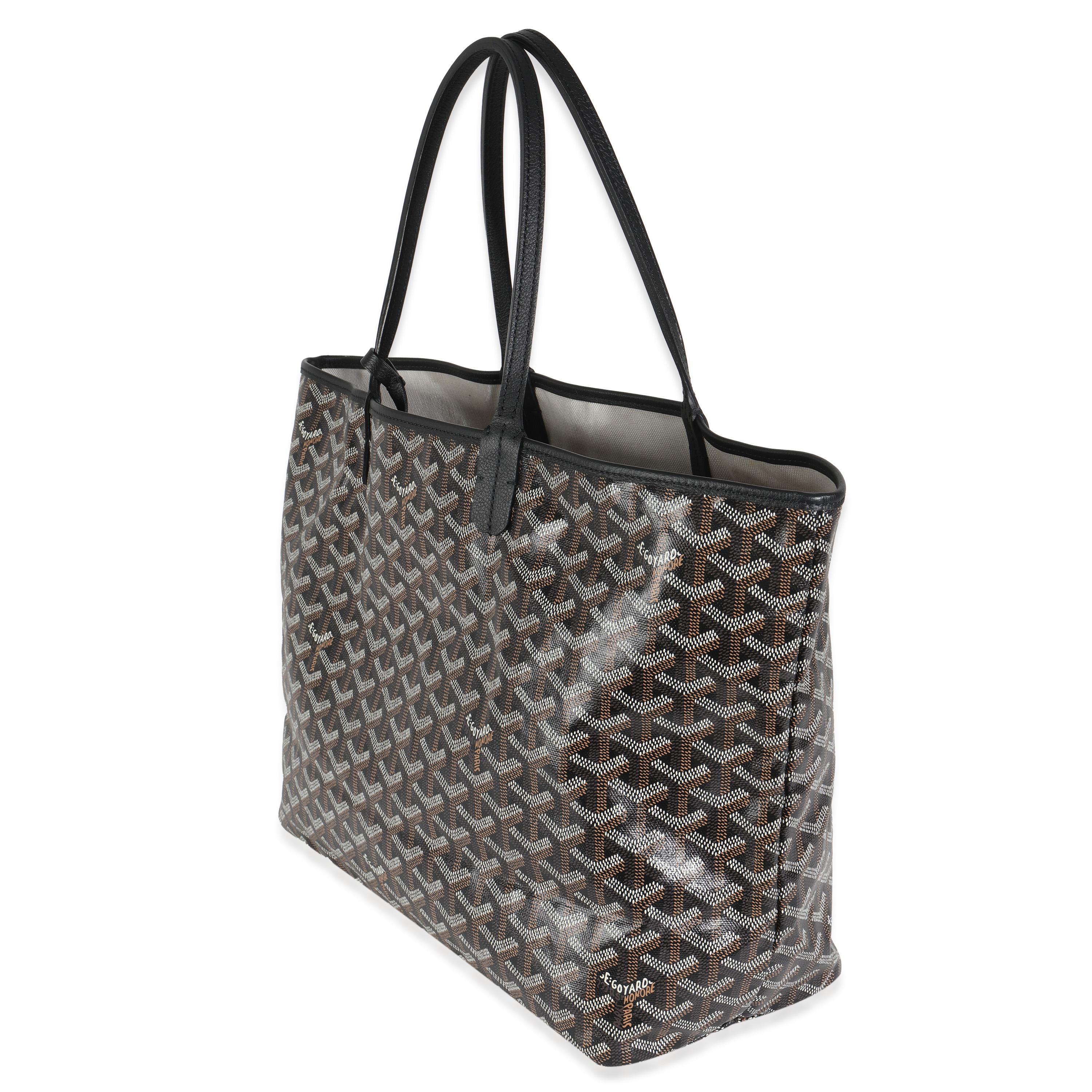 Women's Goyard Black Goyardine Canvas Saint Louis PM For Sale