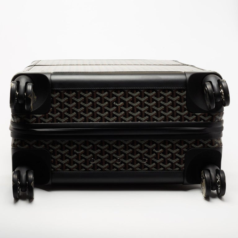 Goyard Black Goyardine Canvas Satolas GM Rolling Suitcase at 1stDibs