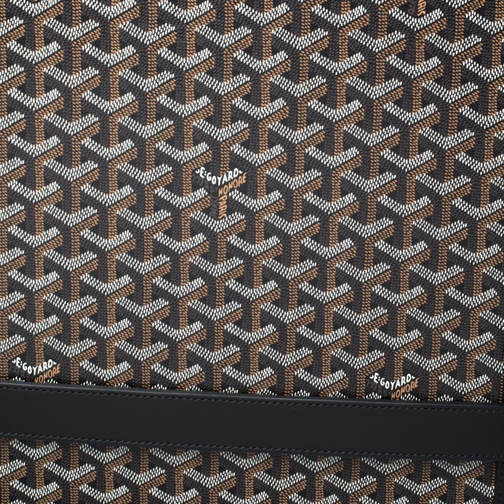 Goyard Black Goyardine Coated Canvas and Leather Bourget PM Trolley 3