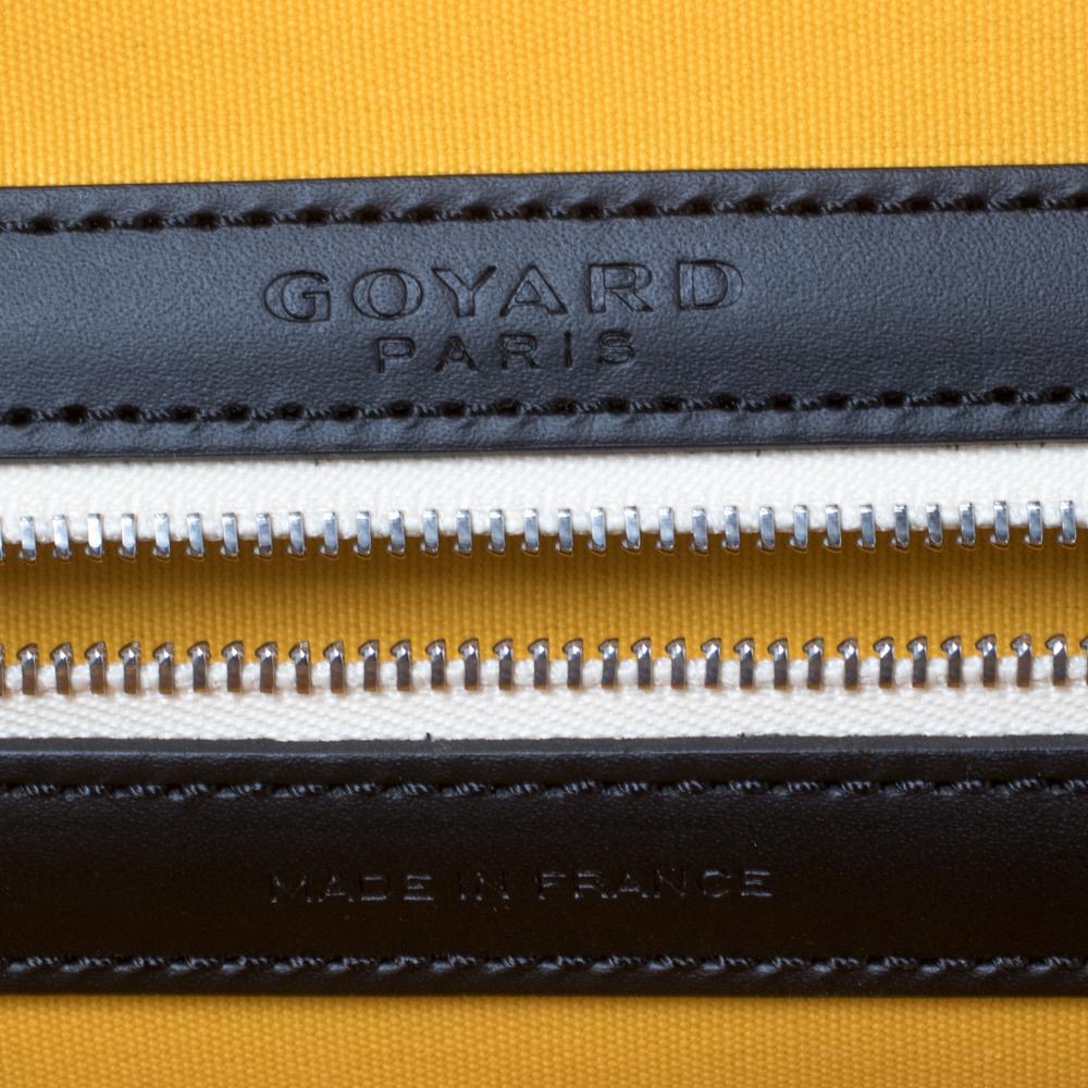 Goyard Black Goyardine Coated Canvas and Leather Bourget PM Trolley 2
