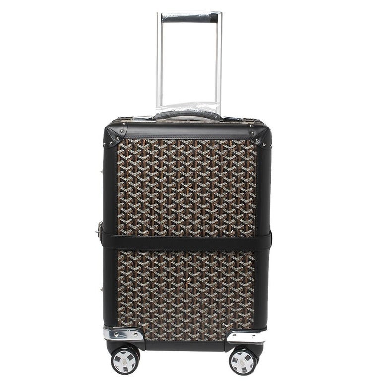 Goyard Black Goyardine Coated Canvas and Leather Bourget PM Trolley at 1stDibs goyard luggage