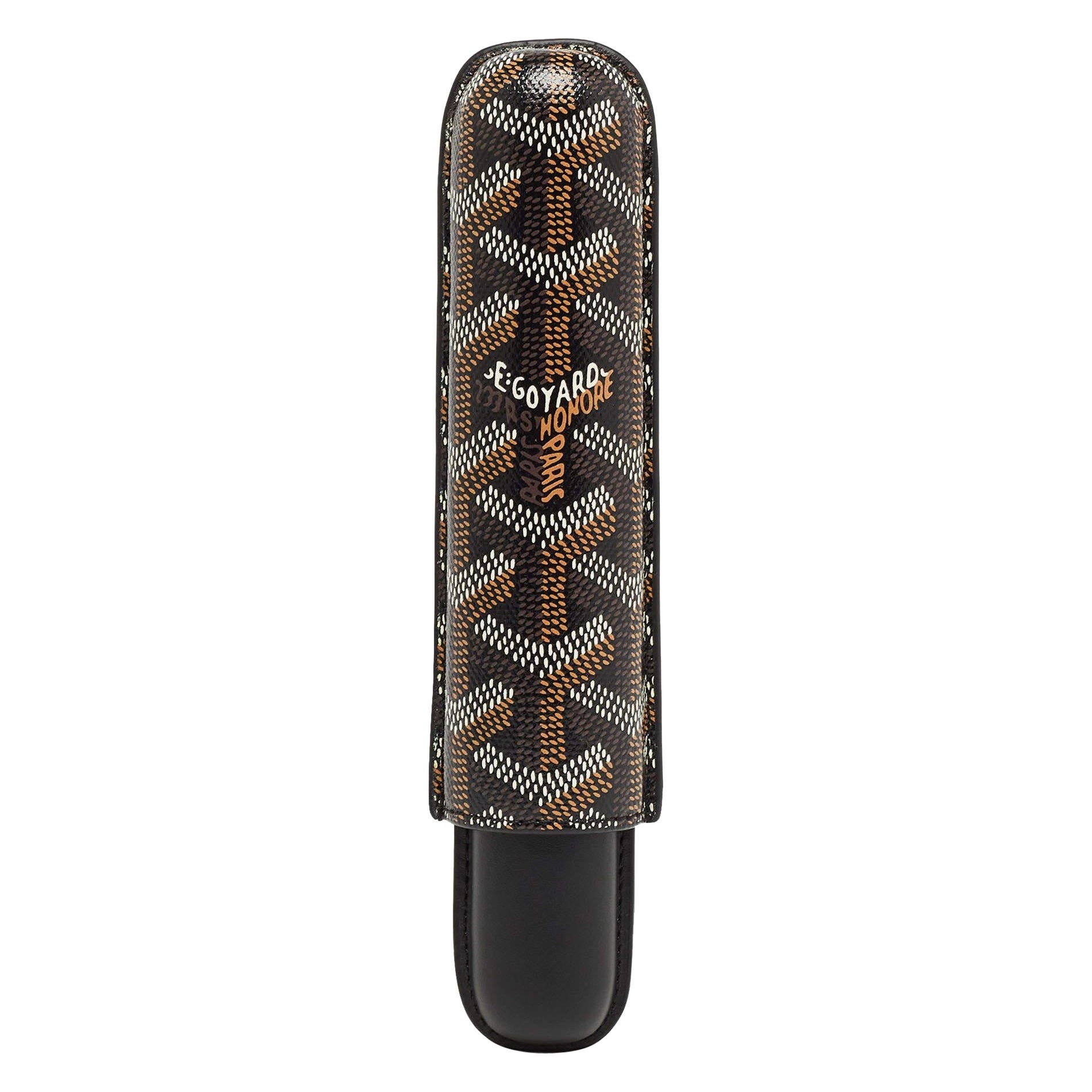 Goyard Black Goyardine Coated Canvas and Leather Churchill Cigar Case