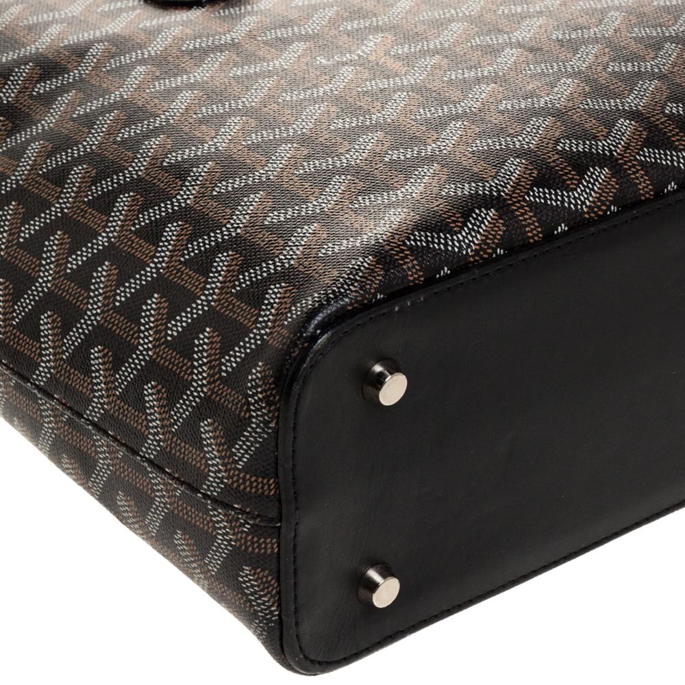 Goyard Black Goyardine Coated Canvas and Leather Okinawa PM Tote 1