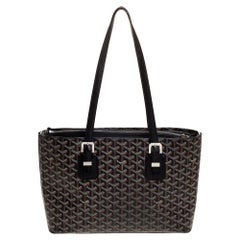 Goyard Black Goyardine Coated Canvas and Leather Okinawa PM Tote