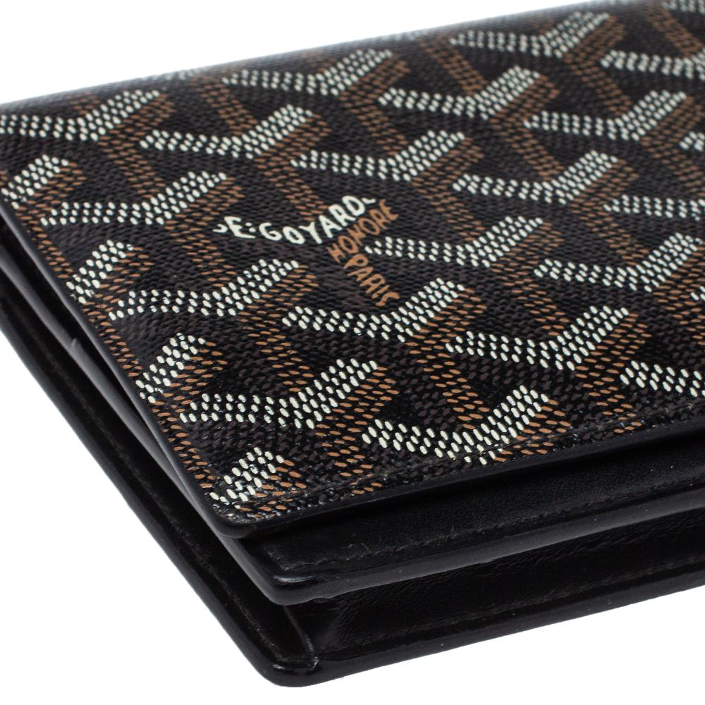 Women's Goyard Black Goyardine Coated Canvas and Leather Richelieu Wallet
