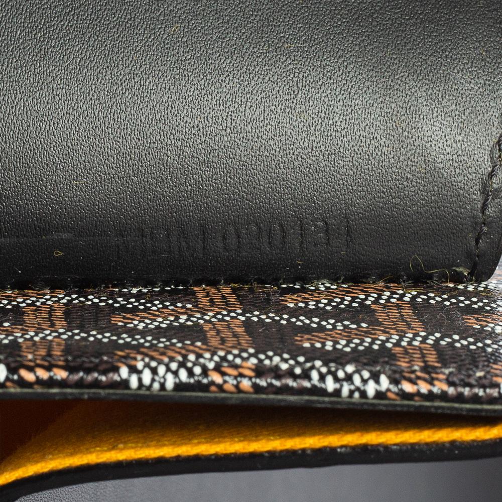 Goyard Borsa Goyardine nera in tela rivestita e pelle Saigon MM con manico superiore 8
