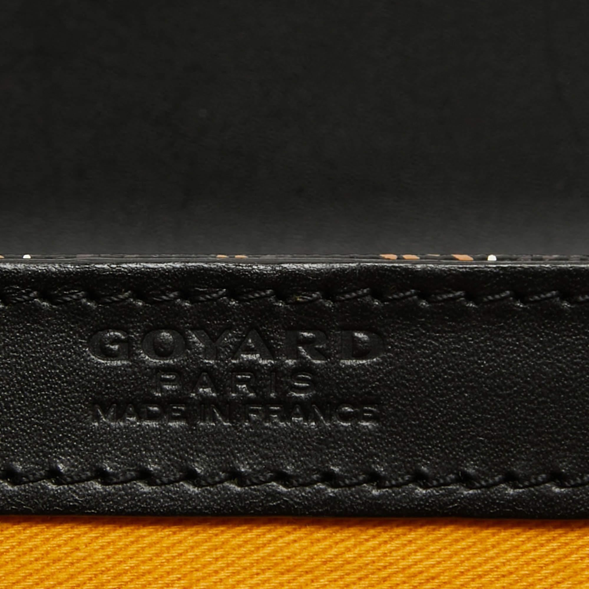 Goyard Black Goyardine Coated Canvas and Leather Saigon MM Top Handle Bag 3