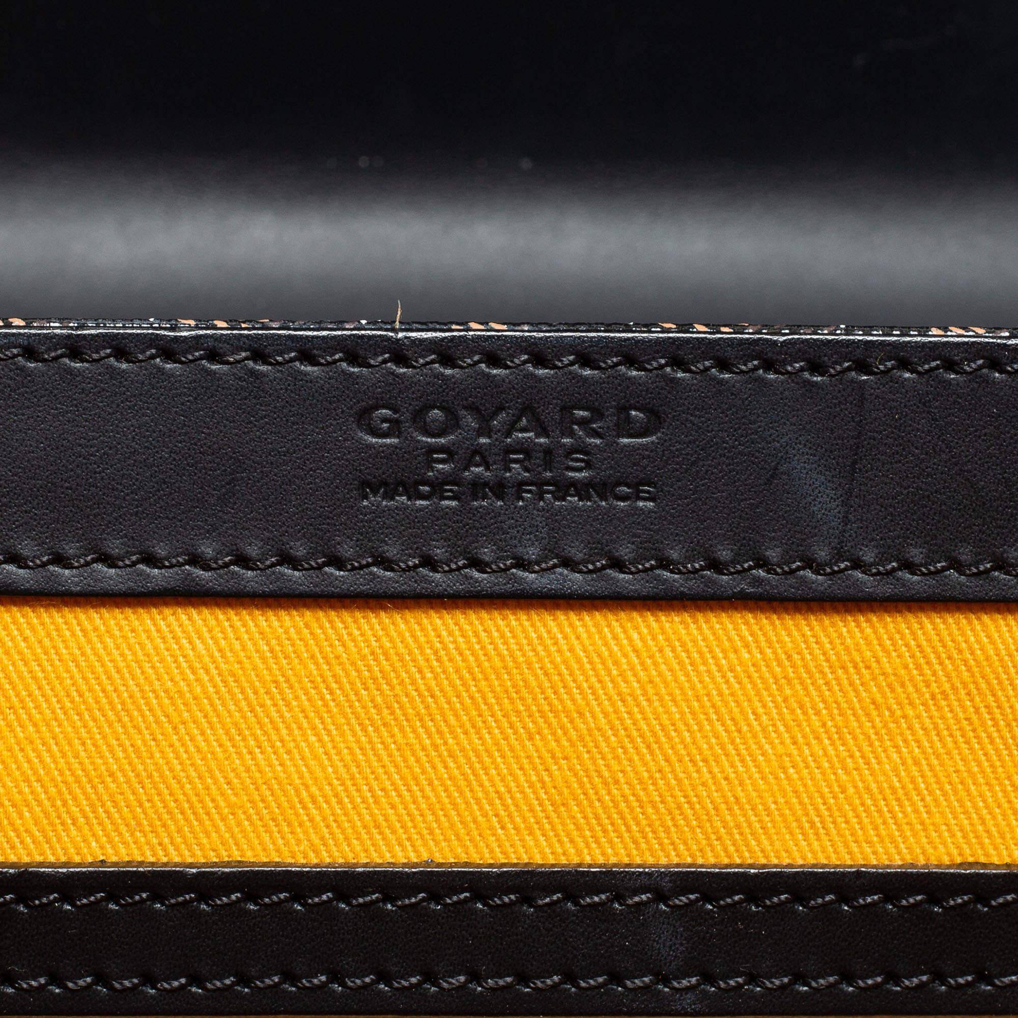 Goyard Black Goyardine Coated Canvas and Leather Saigon MM Top Handle Bag 2