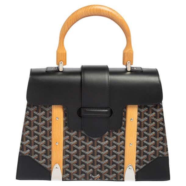 Goyard Black Goyardine Coated Canvas and Leather Saigon MM Top Handle ...