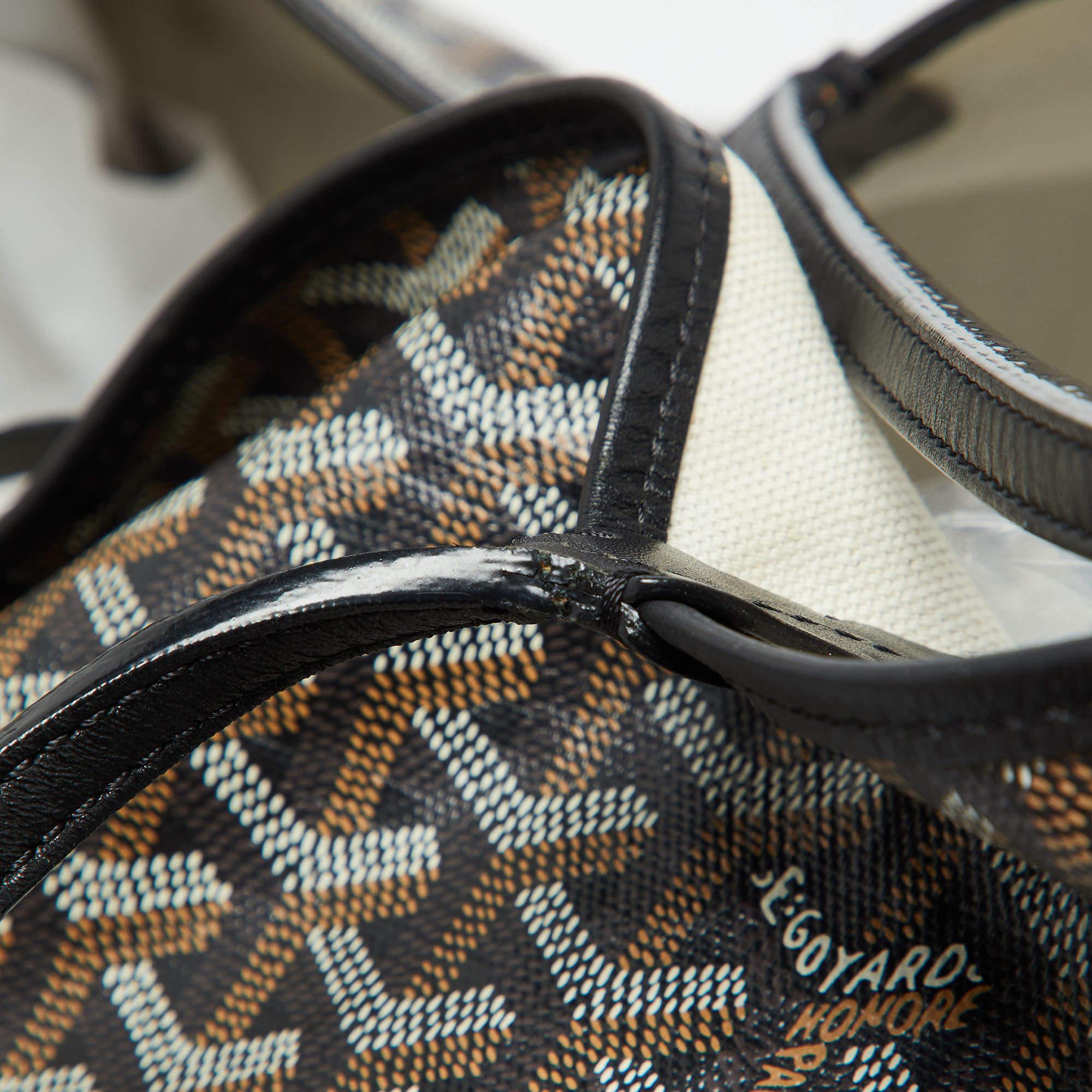 Goyard Black Goyardine Coated Canvas and Leather Saint Louis GM Tote 3