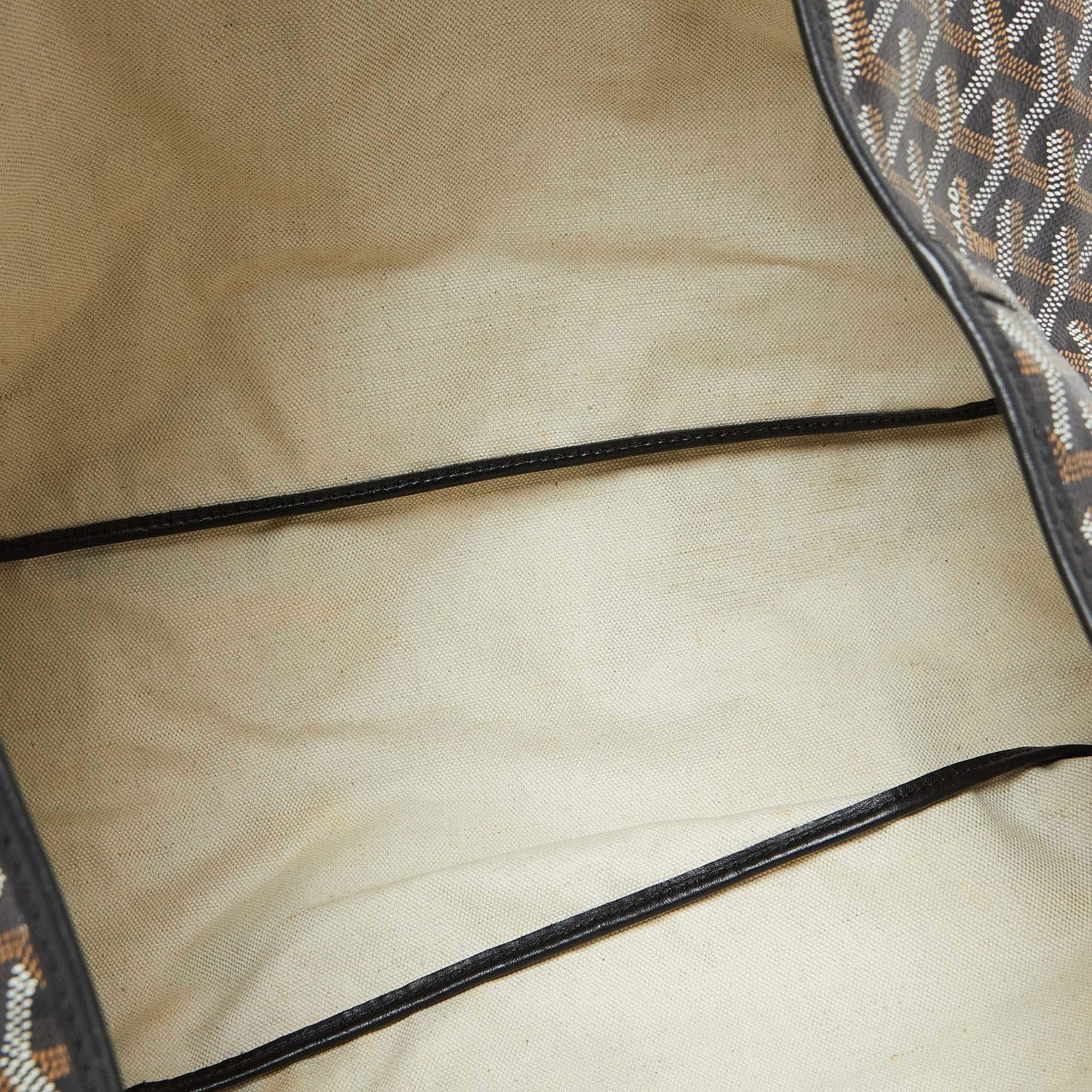 Goyard Black Goyardine Coated Canvas and Leather Saint Louis GM Tote 5