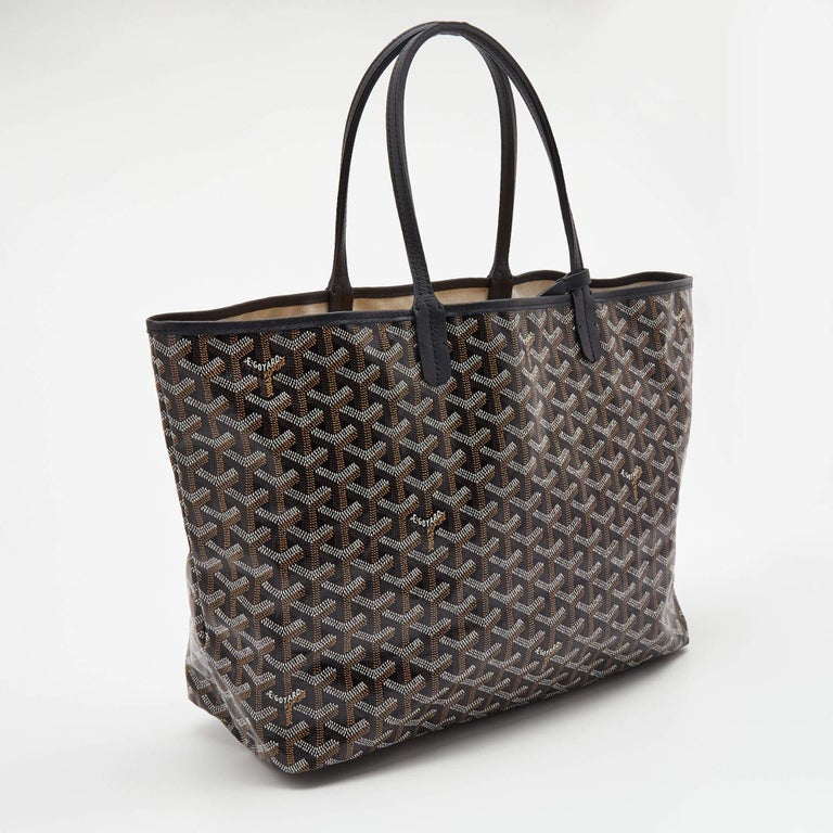 Goyard Black Goyardine Coated Canvas and Leather Saint Louis PM Tote For  Sale at 1stDibs
