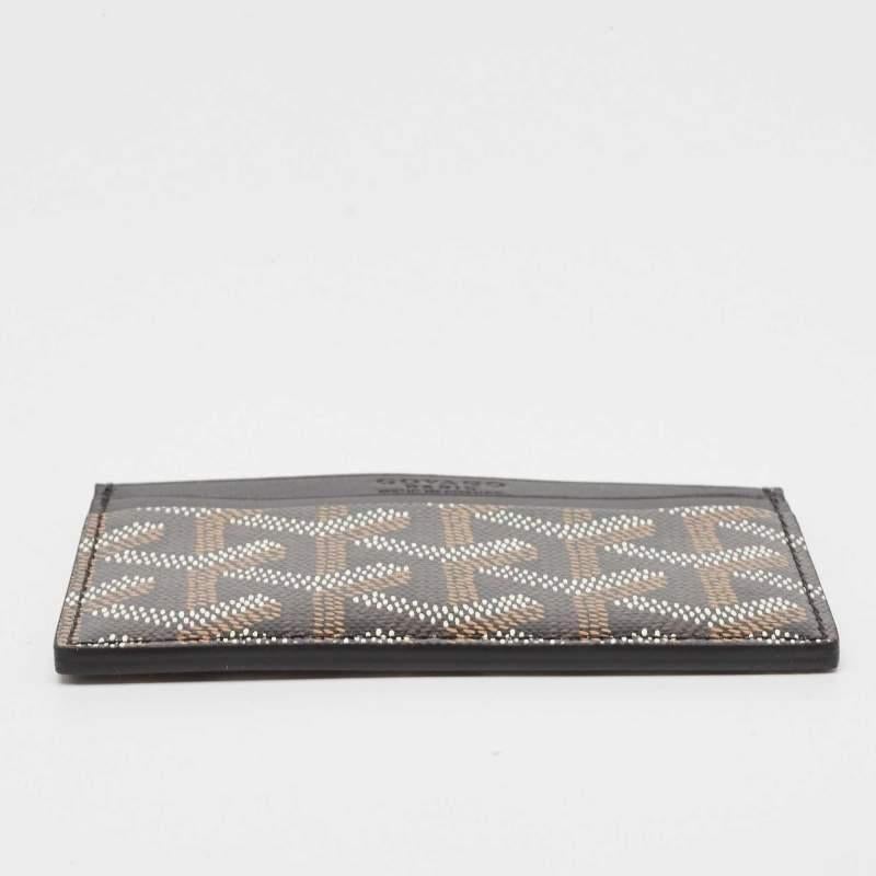 Goyard - Porte-cartes Saint Sulpice en toile et cuir enduite de goyardine noire 2