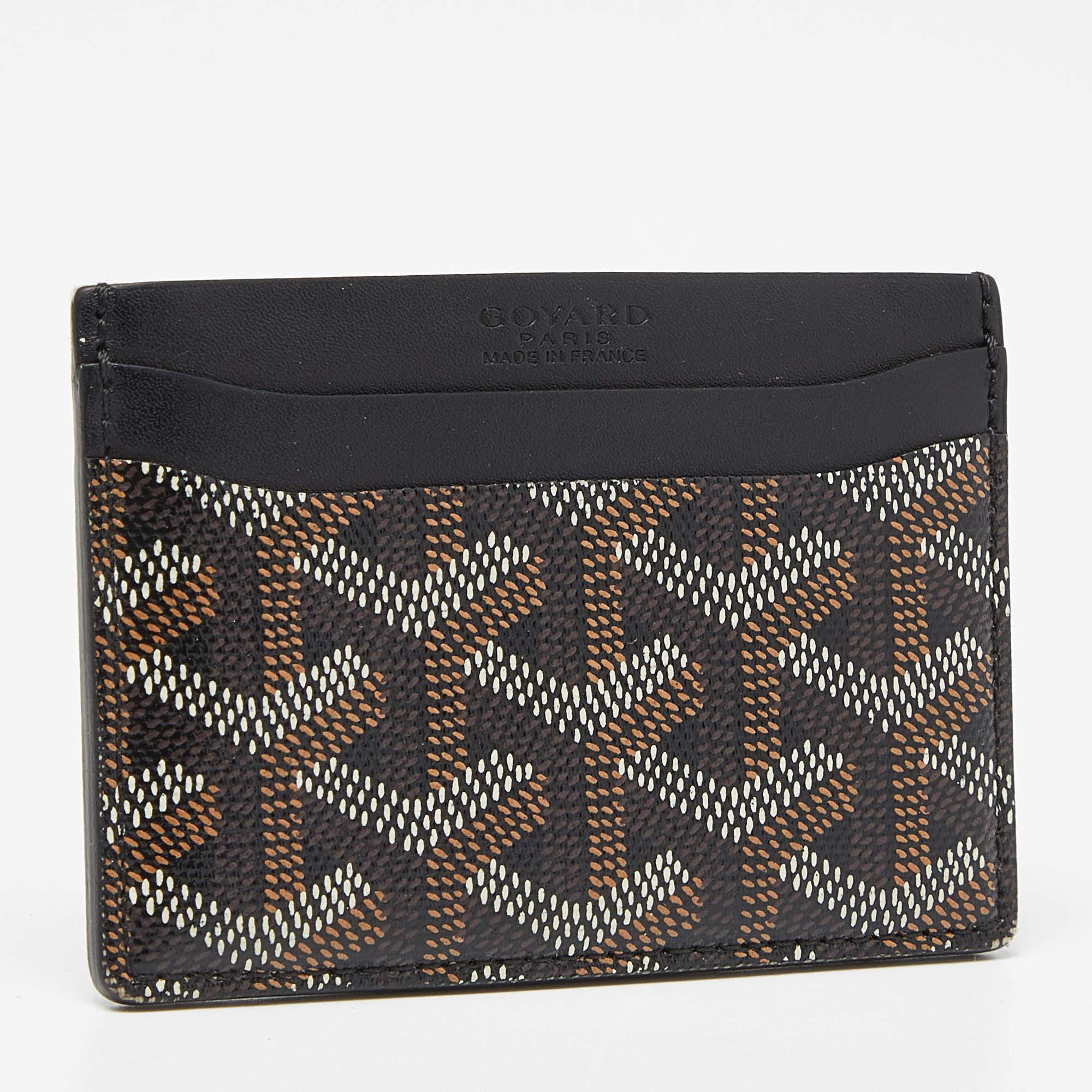 Goyard Black Goyardine Coated Canvas and Leather Saint Sulpice Card Holder 5