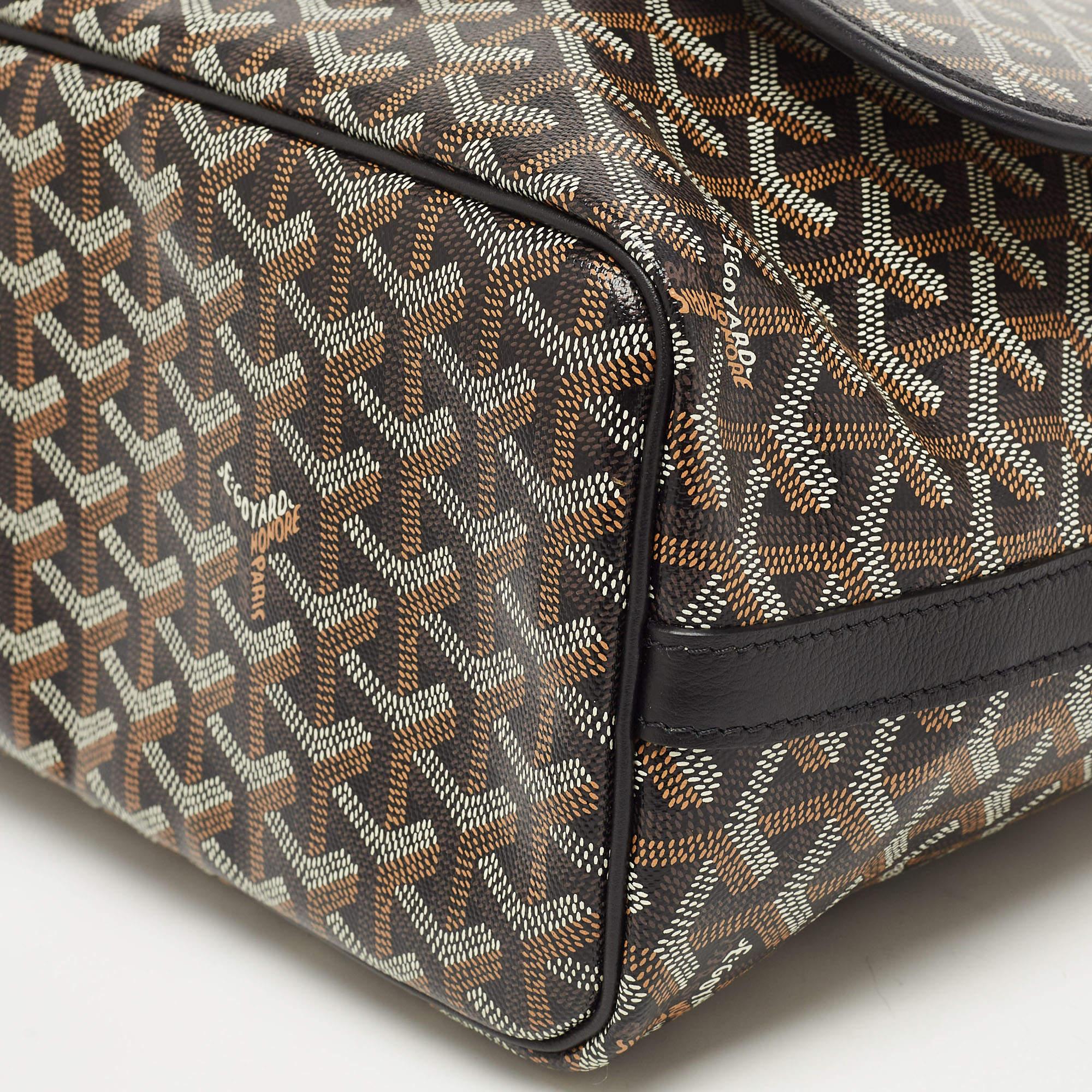 Goyard Black Goyardine Coated Canvas Capetien Messenger Bag 1