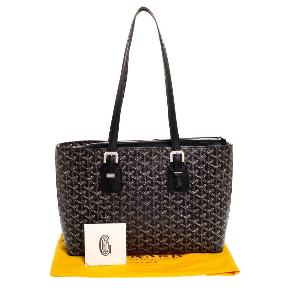 Goyard Black Goyardine Coated Canvas Marie Galante MM Bag 5