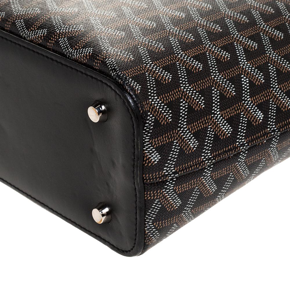 Goyard Black Goyardine Coated Canvas Marie Galante MM Bag 1
