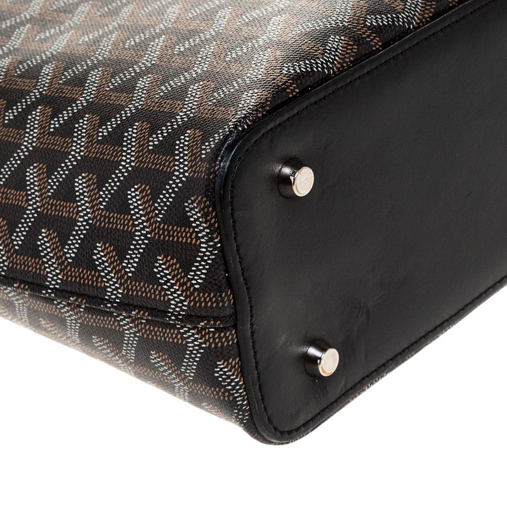 Goyard Black Goyardine Coated Canvas Marie Galante MM Bag 2