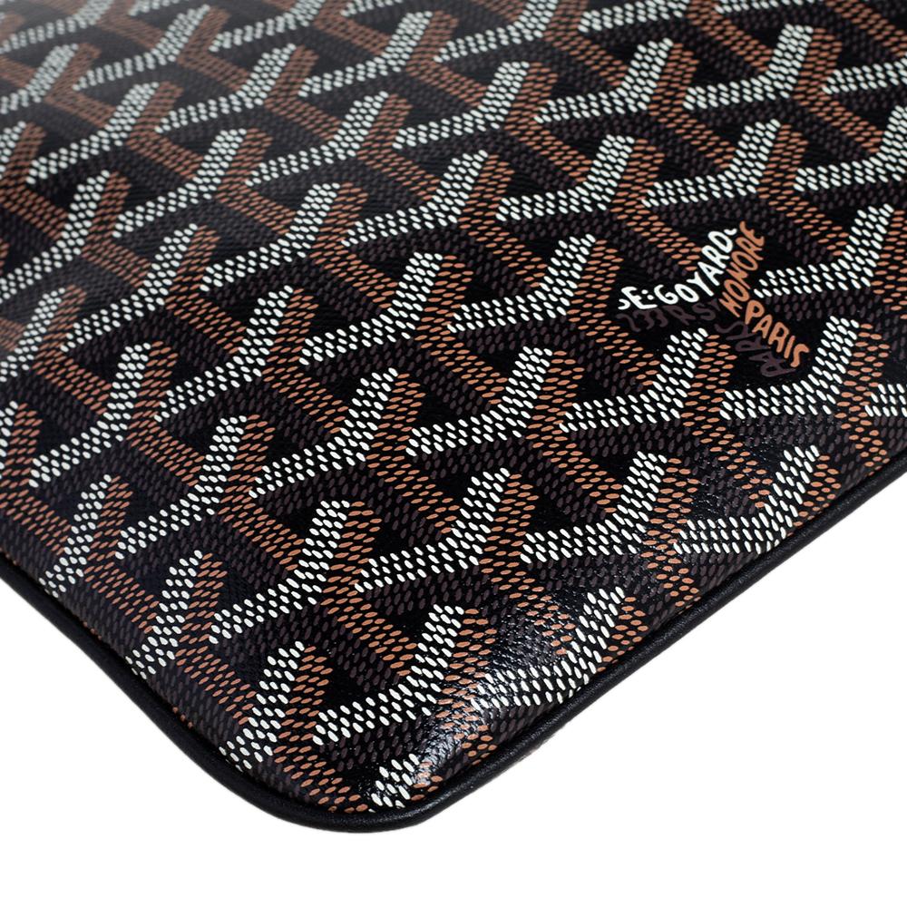 Goyard Black Goyardine Coated Canvas Senat II MGM Clutch In New Condition In Dubai, Al Qouz 2