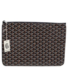 Goyard Black Goyardine Coated Canvas Senat II MGM Clutch