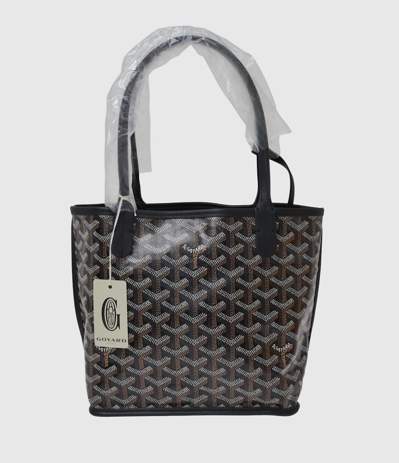 Goyard Black Goyardine Mini Anjou tote bag en Nuevo estado para la venta en London, England