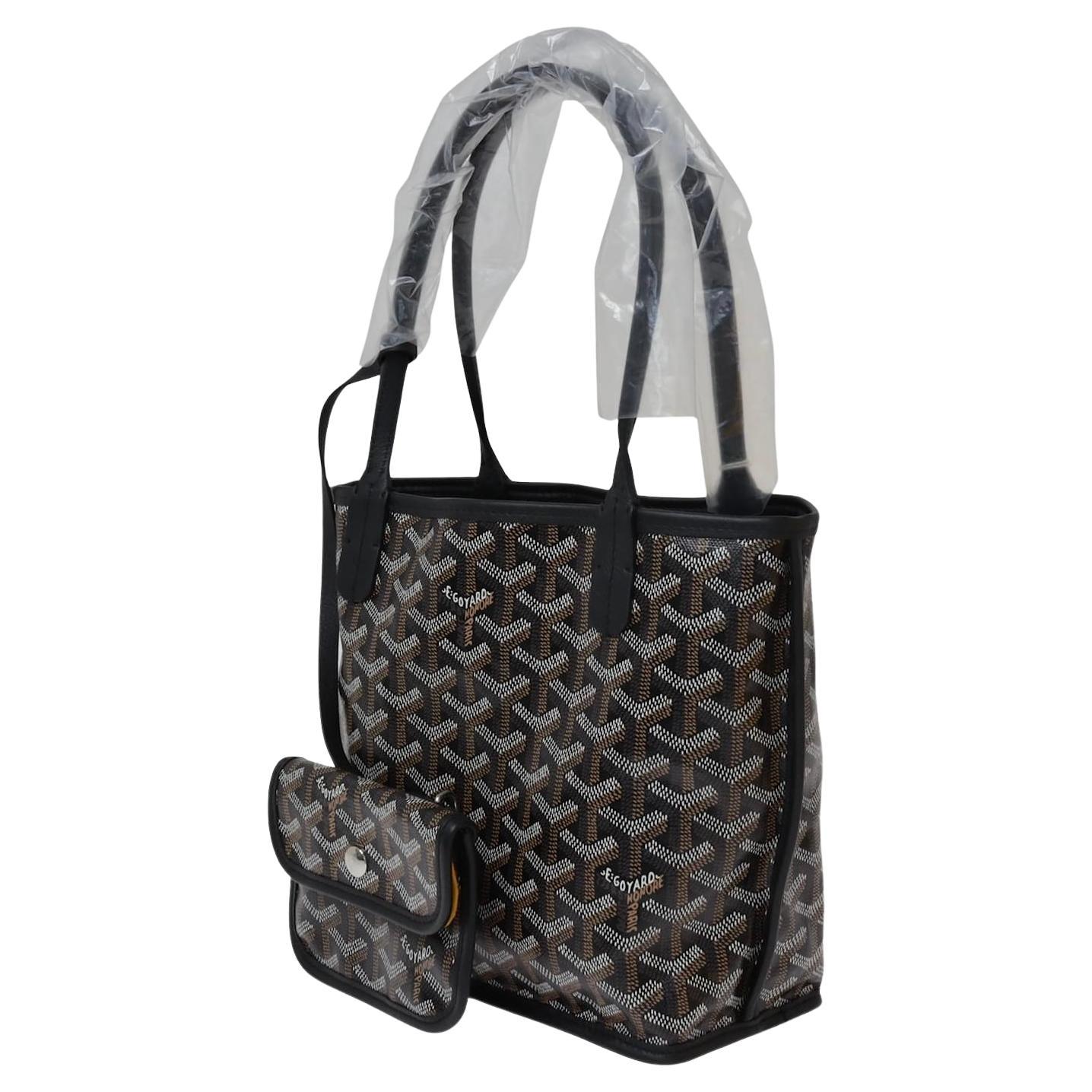 Goyard Black Goyardine Mini Anjou tote bag en venta
