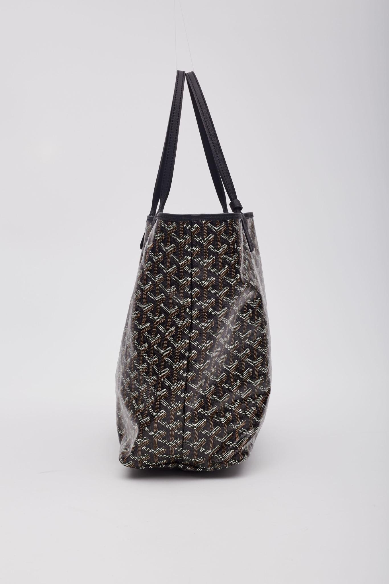 Goyard Black Goyardine Saint Louis PM Tote For Sale 1