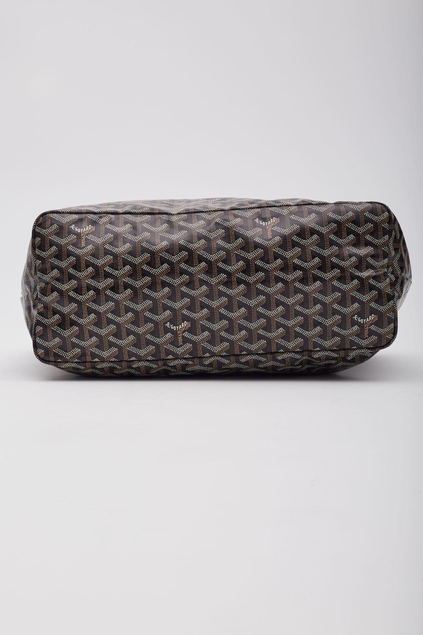 Goyard Black Goyardine Saint Louis PM Tote For Sale 3