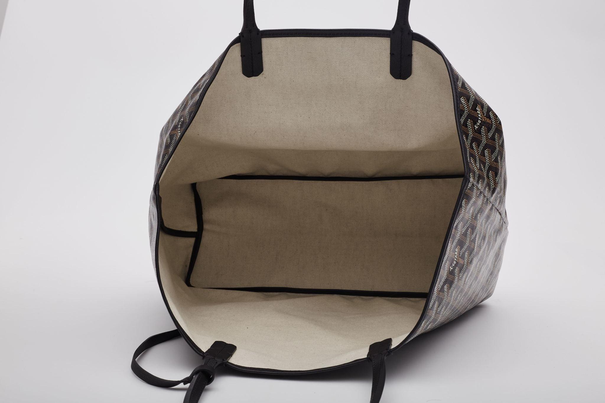 Goyard Black Goyardine Saint Louis PM Tote For Sale 4