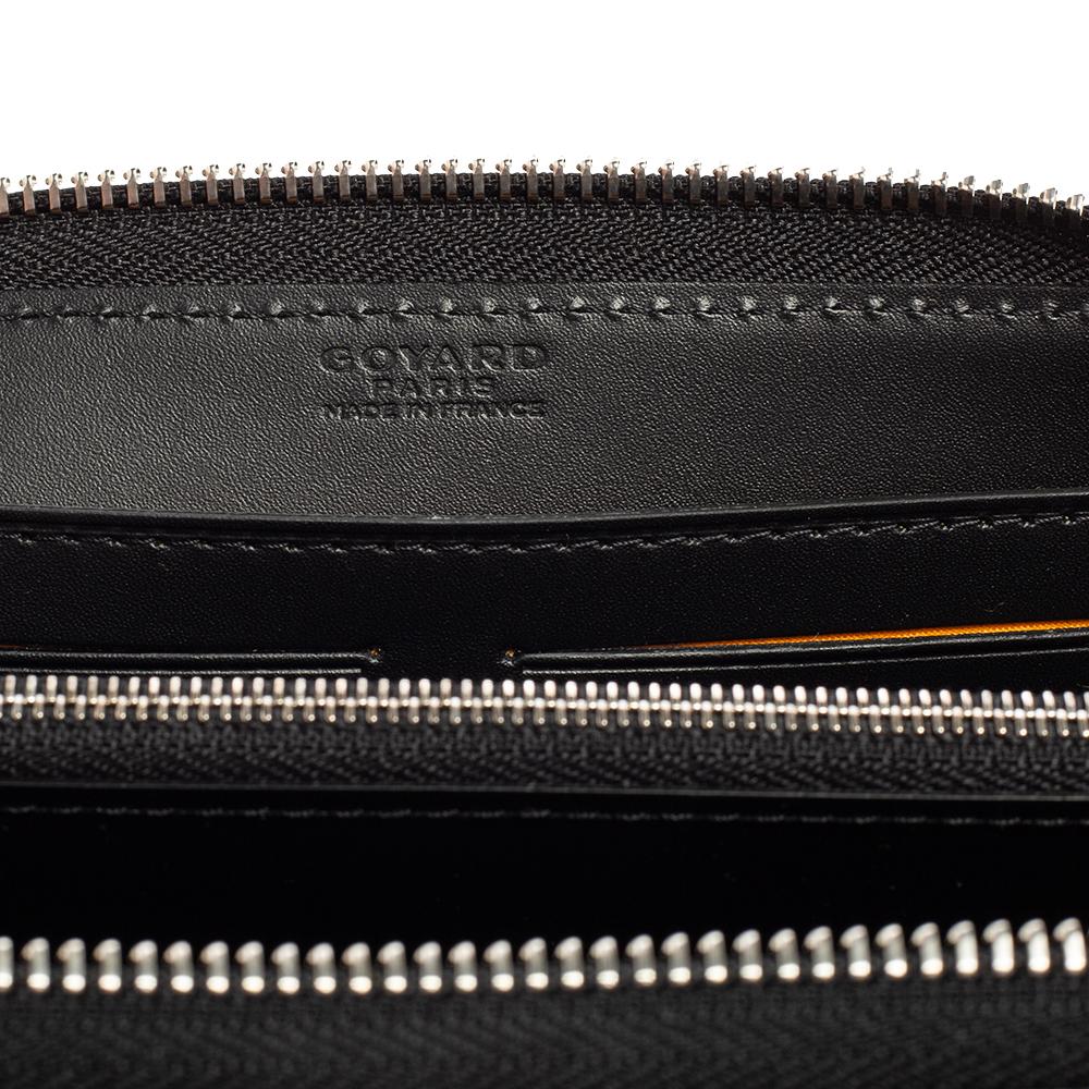 Goyard Black Goyardline Coated Canvas and Leather Matignon Zip Around Wallet 3