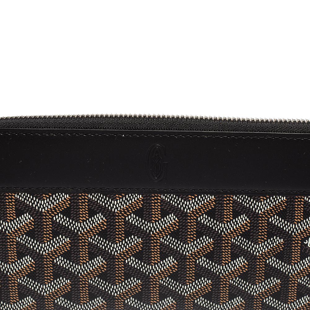 Goyard Black Goyardline Coated Canvas and Leather Matignon Zip Around Wallet 1