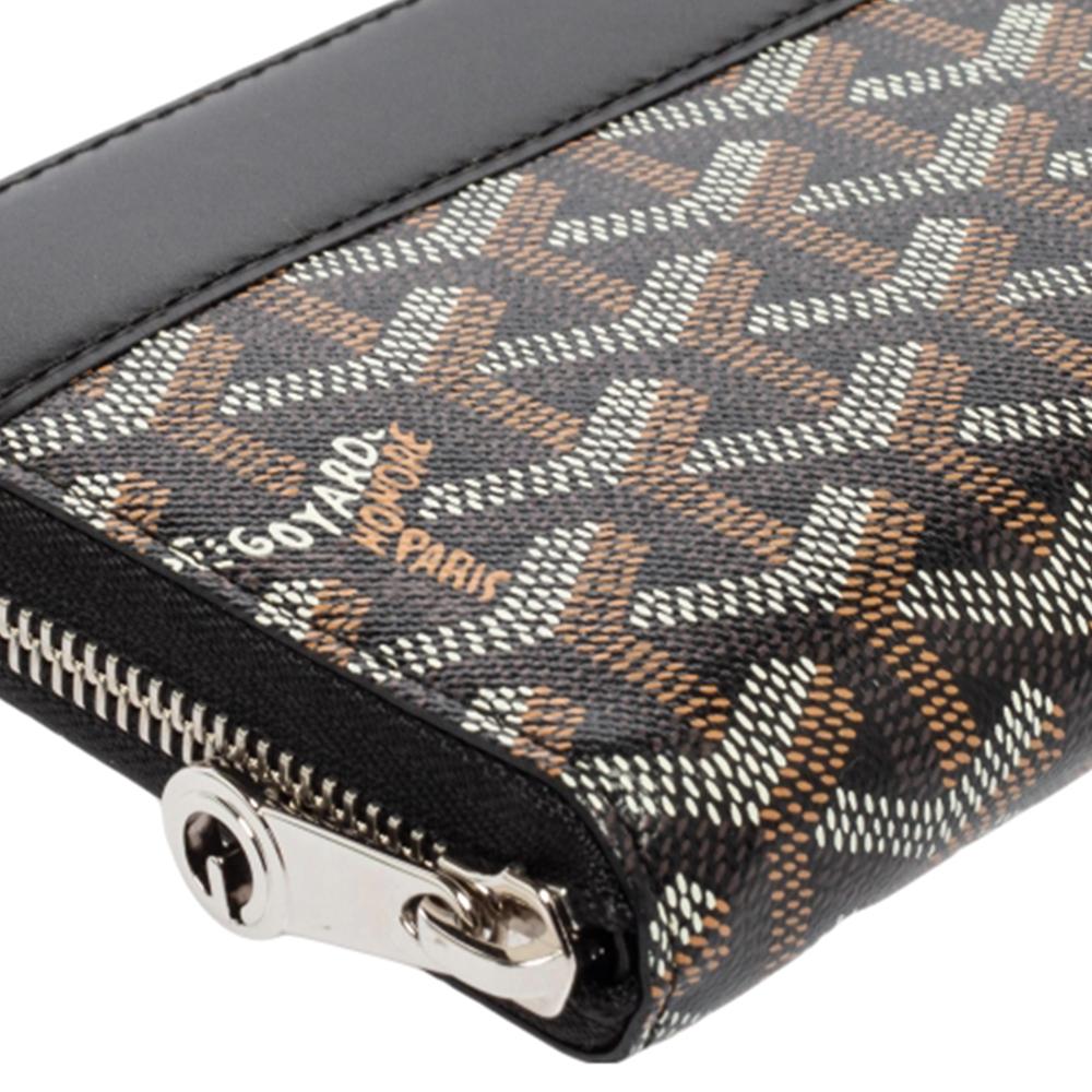 Goyard Black Goyardline Coated Canvas and Leather Matignon Zip Around Wallet 2