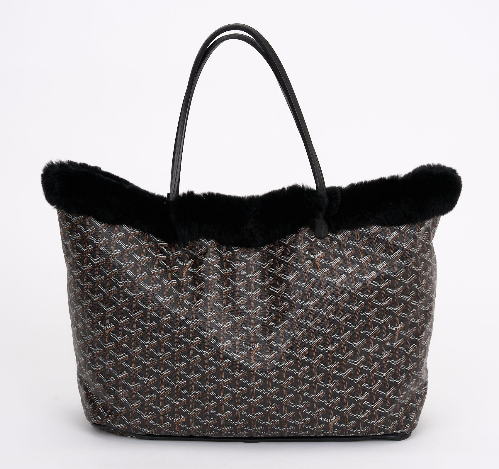 Goyard Black Lim. Ed. Fur Lined Tote For Sale 1
