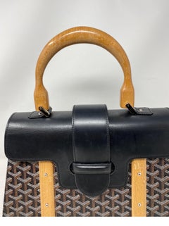 Goyard Black Saigon MM Wood Bag
