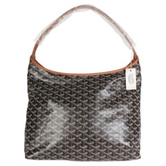 Sac hobo « Bohème » en toile Goyardine noire et beige de Goyard