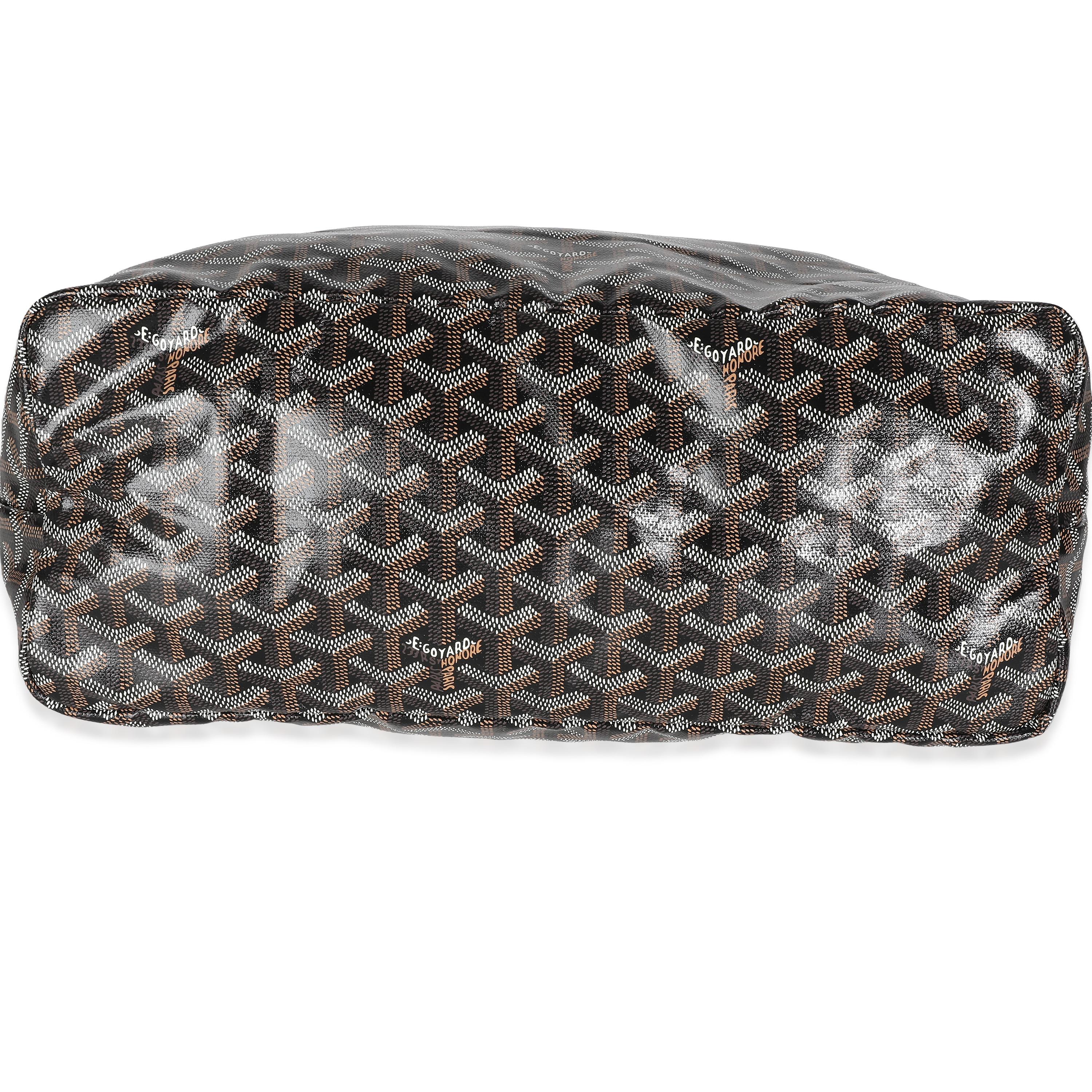 Women's Goyard Black Tan Goyardine Canvas Saint Louis PM