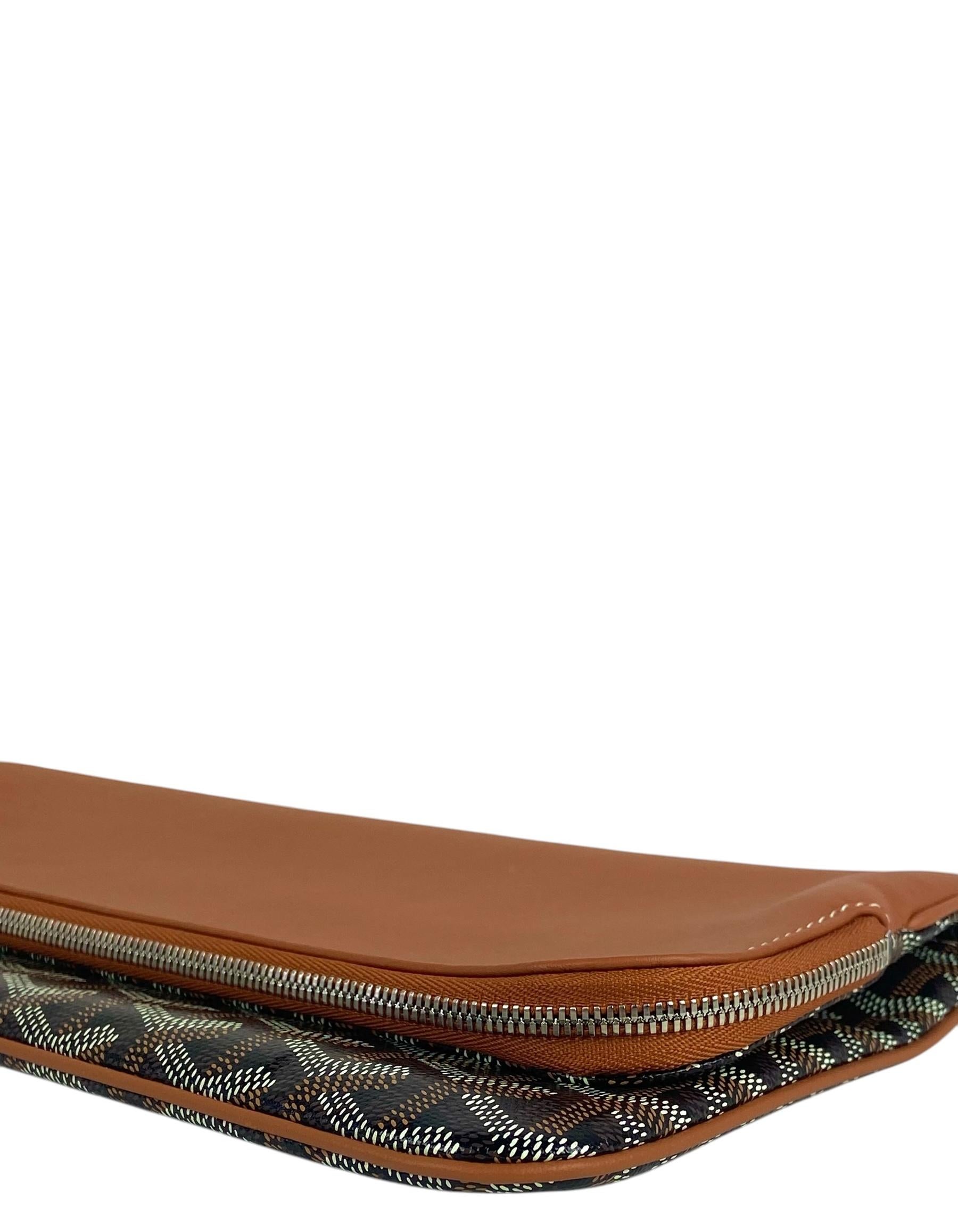 De las mujeres Goyard Black/ Tan Goyardine Sainte Marie Soft Clutch Bag en venta