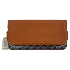 Goyard Black/ Tan Goyardine Sainte Marie Soft Clutch Bag