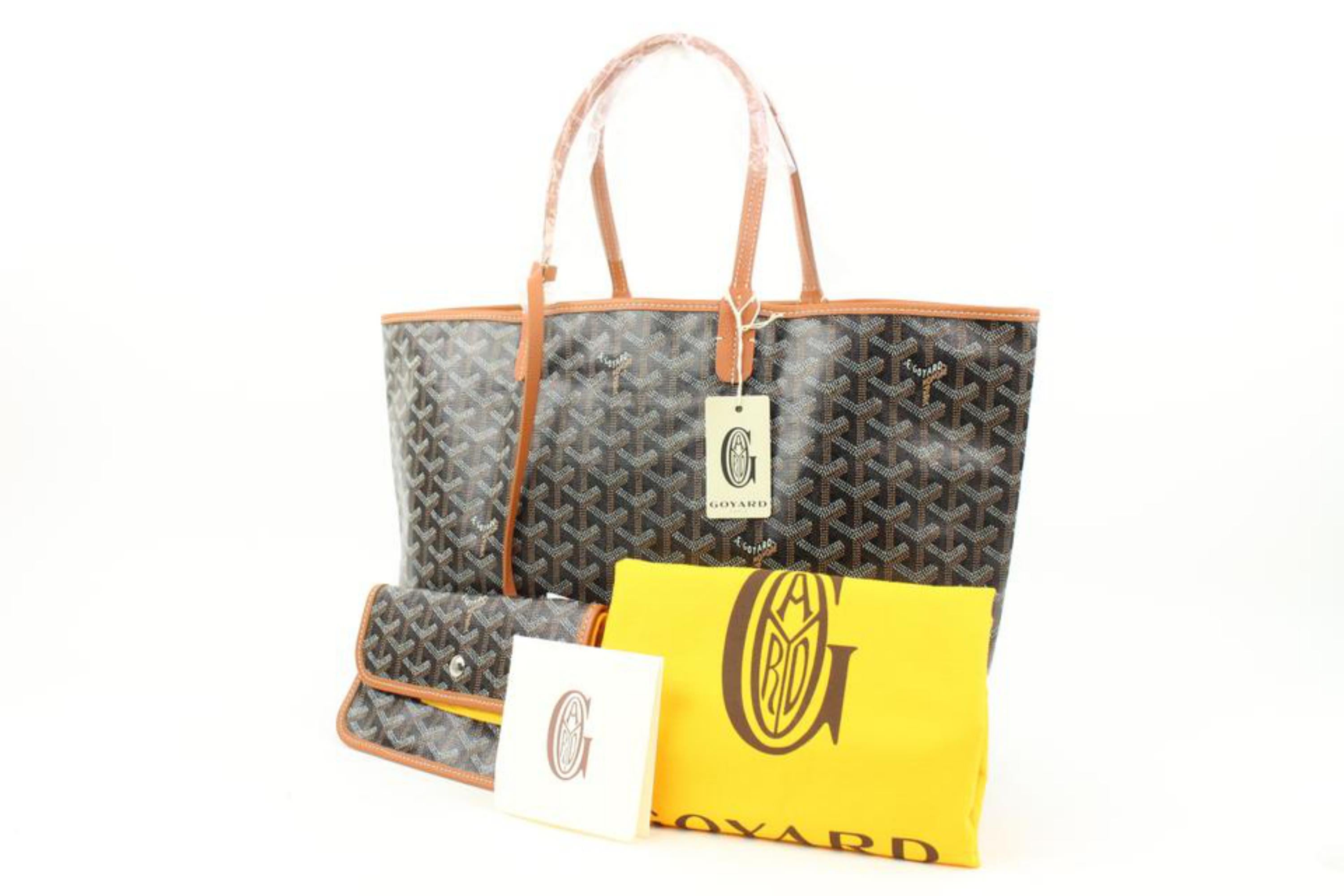 Goyard Black x Brown Chevron St Louis PM Tote Bag 17gy126s
Date Code/Serial Number: ADM 120201
Made In: France
Measurements: Length:  18