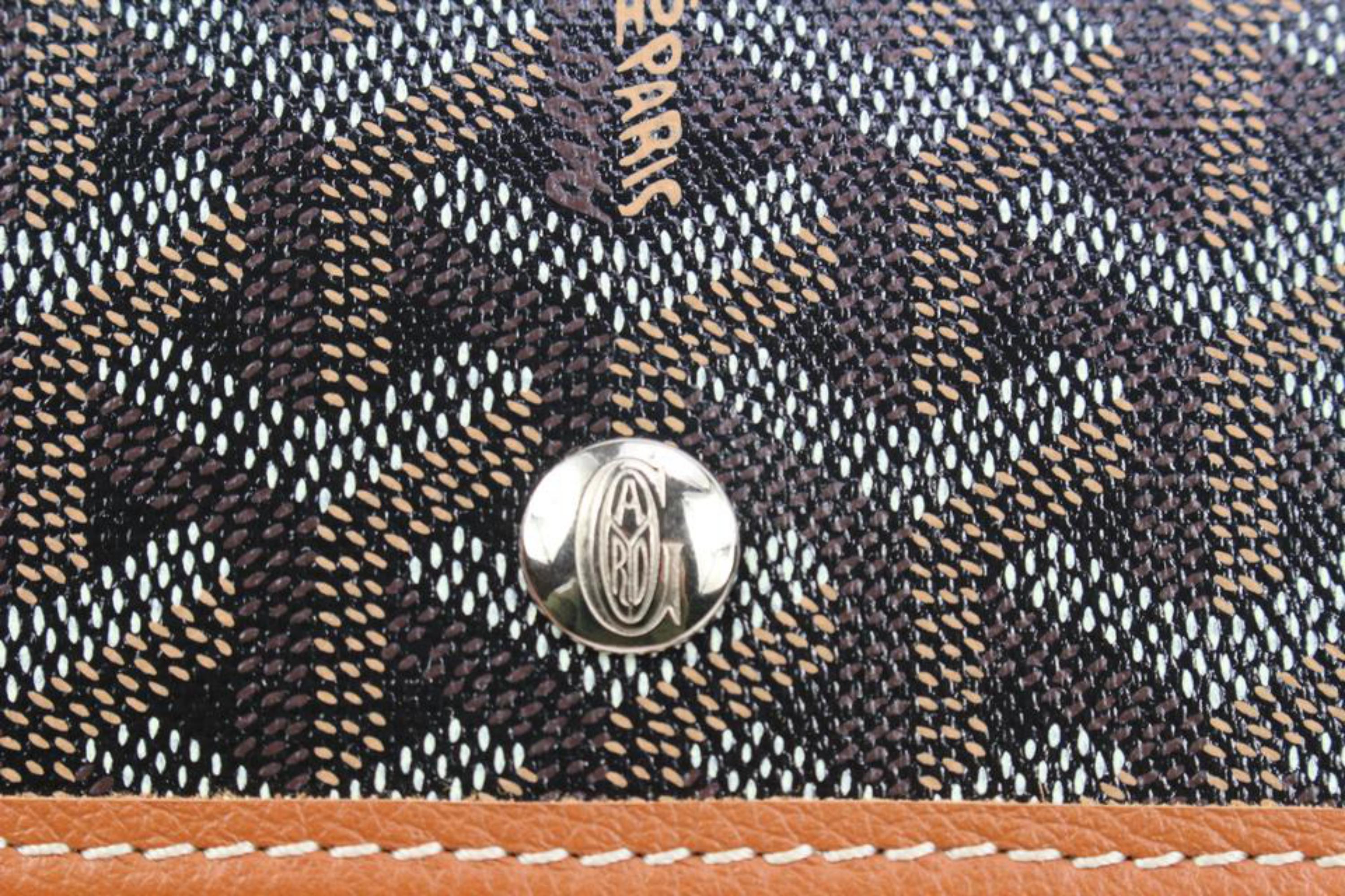Women's Goyard Black x Brown Chevron St Louis PM Tote Bag 17gy126s For Sale