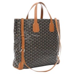 Vintage Goyard Black x Brown Chevron Voltair 2way Tote 860863